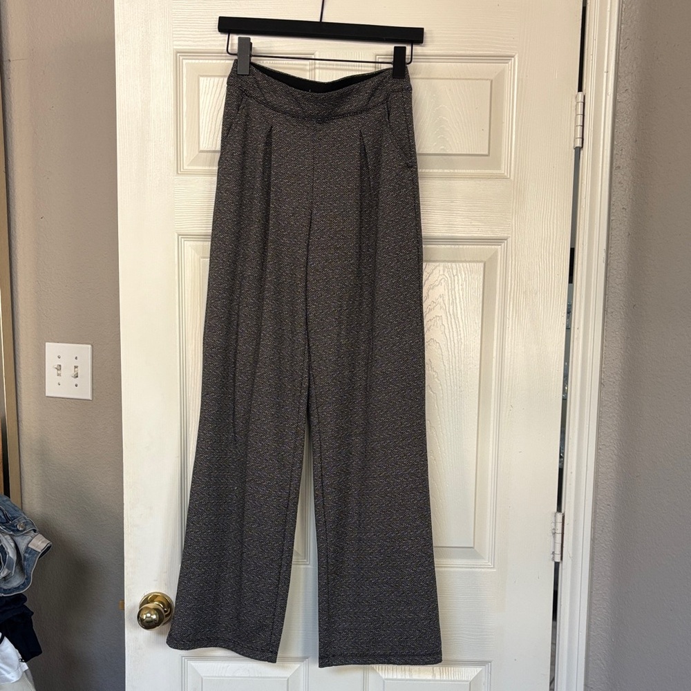 Max Studio Charcoal Wide-Leg Pants